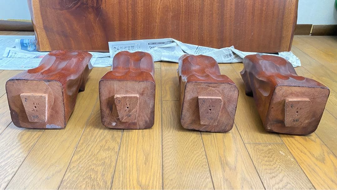 ブラックウォールナット　無垢材　ローテーブル　レア物　高級板　座卓　胡桃