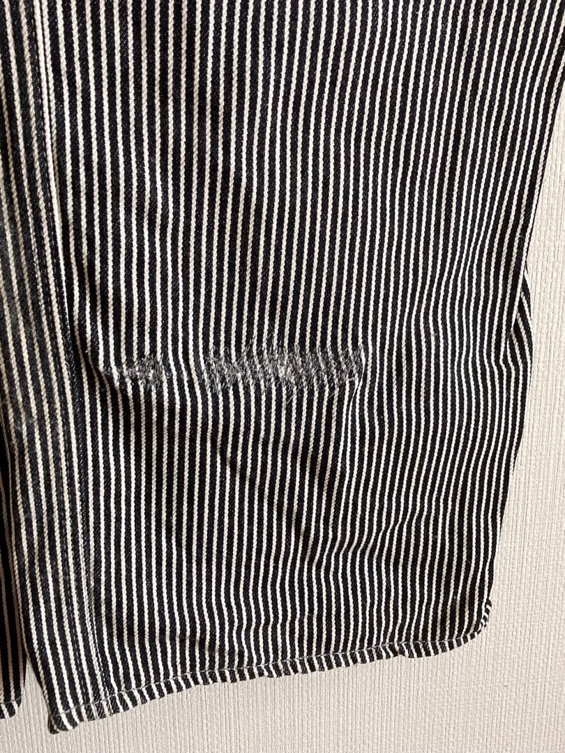 アイアンハート ヒッコリーストライプ オーバーオール 本店リペア有