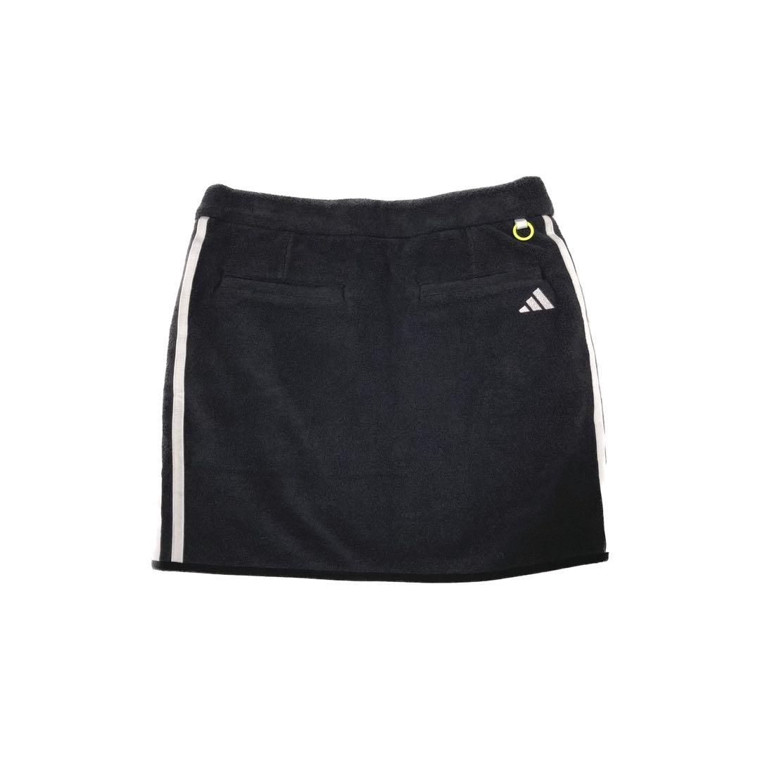 adidas　ゴルフウェア　セットアップ　ミニスカート　ライン　フリース　M