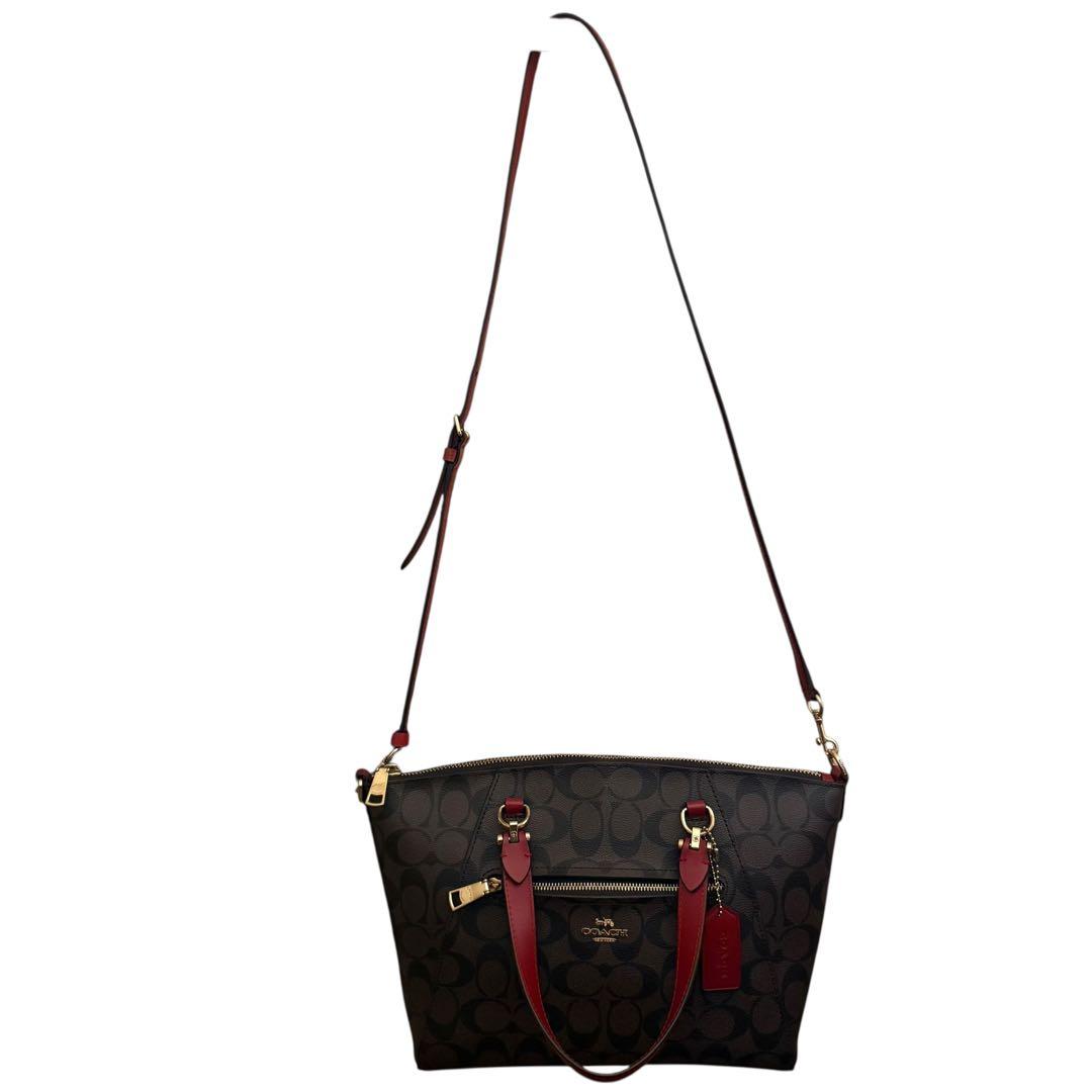 極美品✨コーチ　ショルダーバッグ　2way ブラウン　シグネチャー 79998