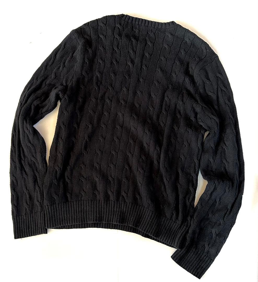 Polo Ralph Lauren ケーブルニット セーター ブラック L