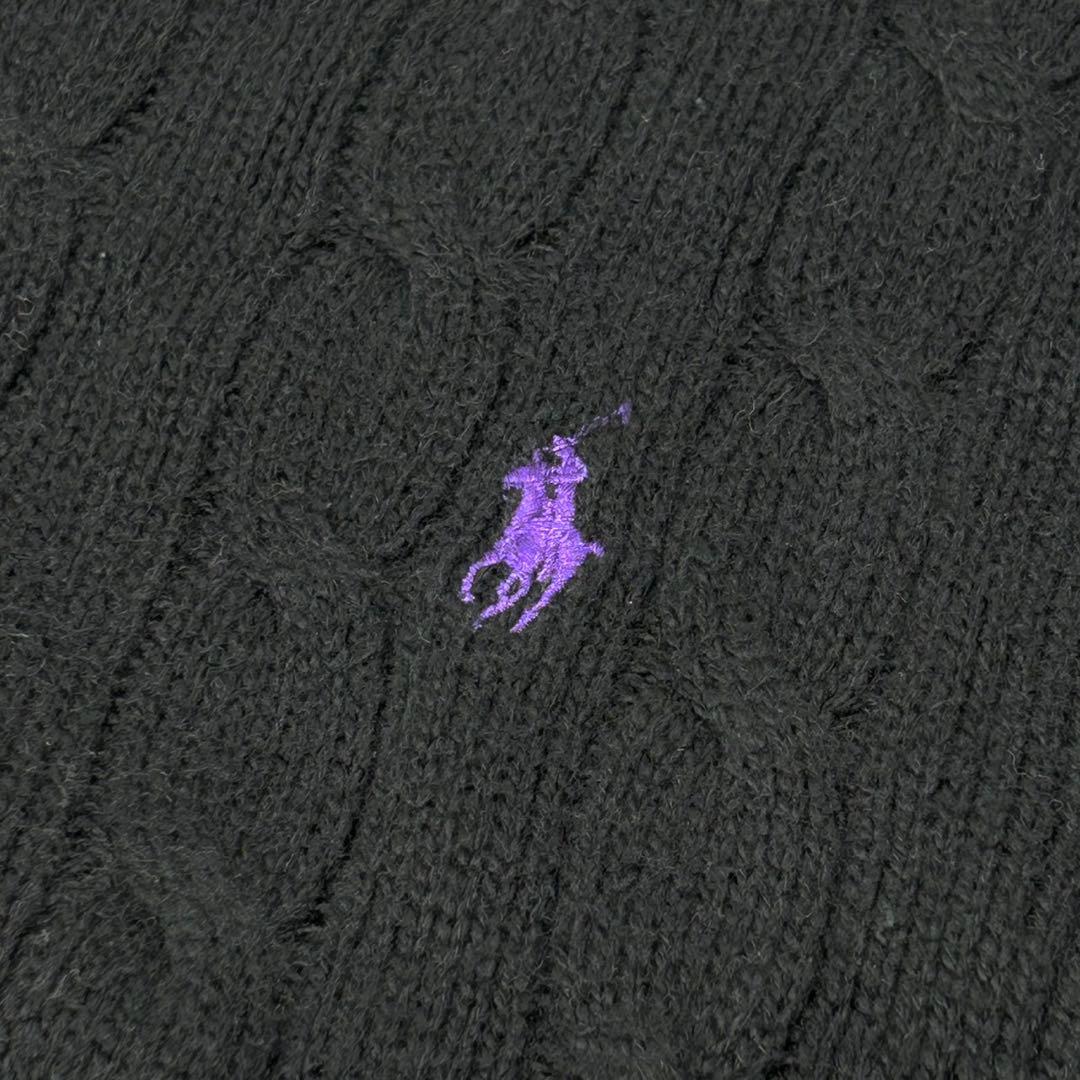 Polo Ralph Lauren ケーブルニット セーター ブラック L