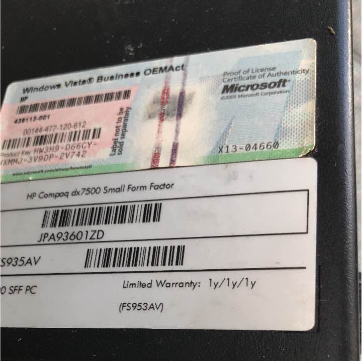 パソコン Windows Vista 液晶画面セット