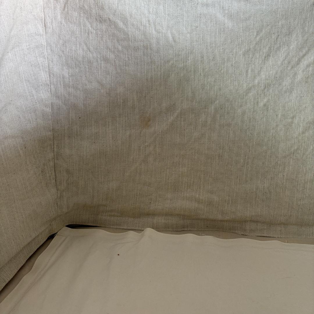 リネン　一人掛けソファ　白