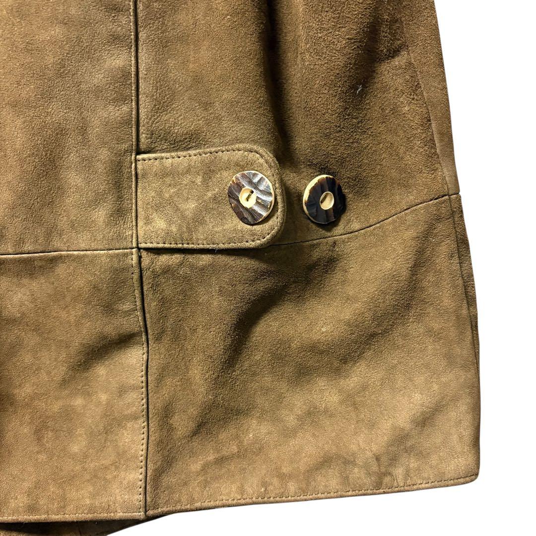 Sunagawa【希少】90sユーロ古着スエードレザーベストアラベスク刺繍