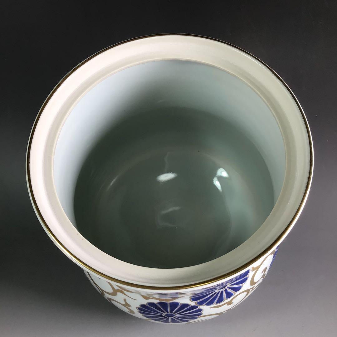 Ｒ４１１　皆具　『平安　手塚玉堂造』『金彩色絵唐草文』　共箱　茶道具