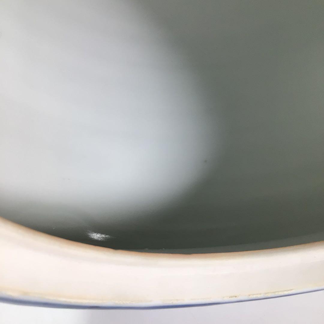 Ｒ２３６　水指　『平安　青峰造』『染付竹絵』『青華水指』　共箱　茶道具