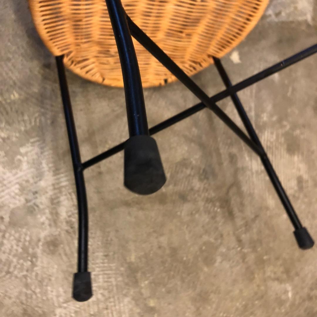 アイアン × ラタン　藤細工　 ハイバックチェア　スツール　アイアン家具　椅子