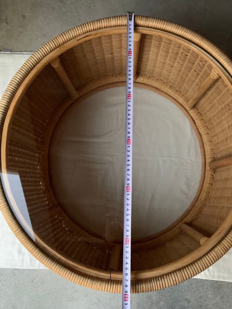 超希少 山川ラタン T-2090 剣持勇デザイン テーブル ジャパニーズモダン