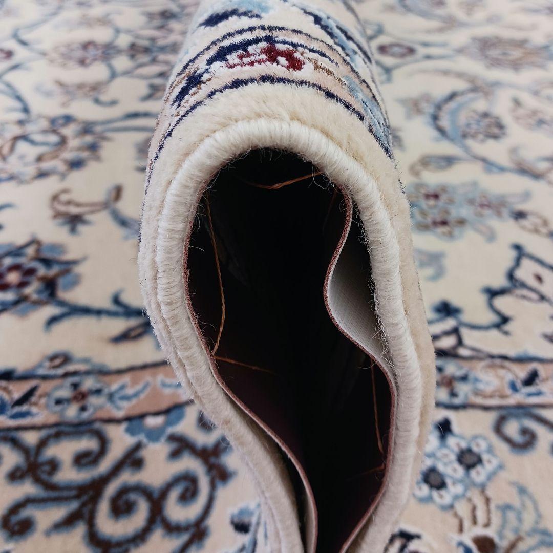 Y2601 最高級ペルシャ絨毯 イラン ナイン産 ウール 手織り 大判