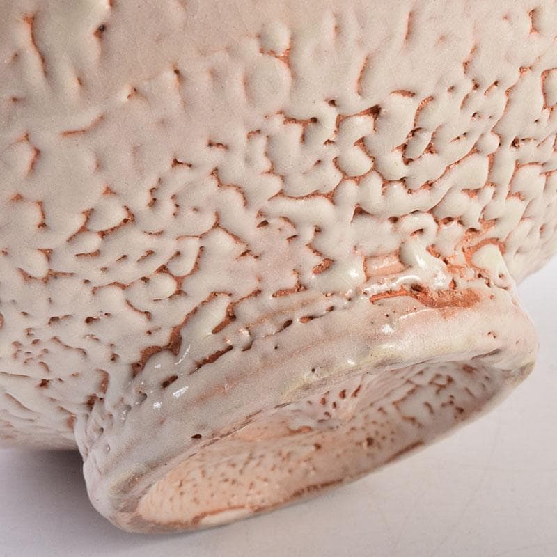 茶道具　萩焼　十一世　坂高麗左衛門作　筆洗切茶碗　共箱　M　R9037