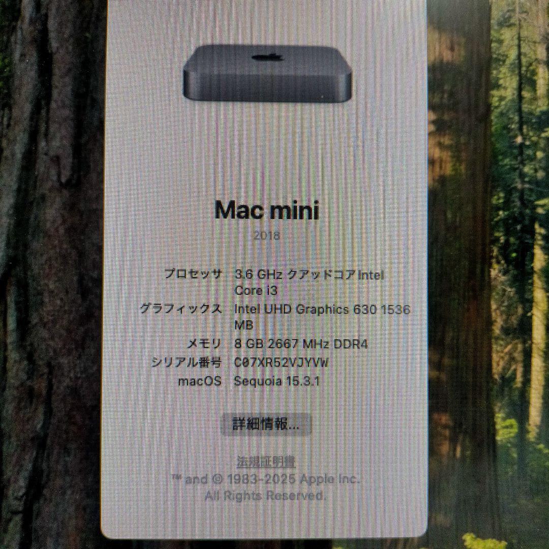 Apple Mac mini スペースグレー2018 i3 HDMIケーブル付き