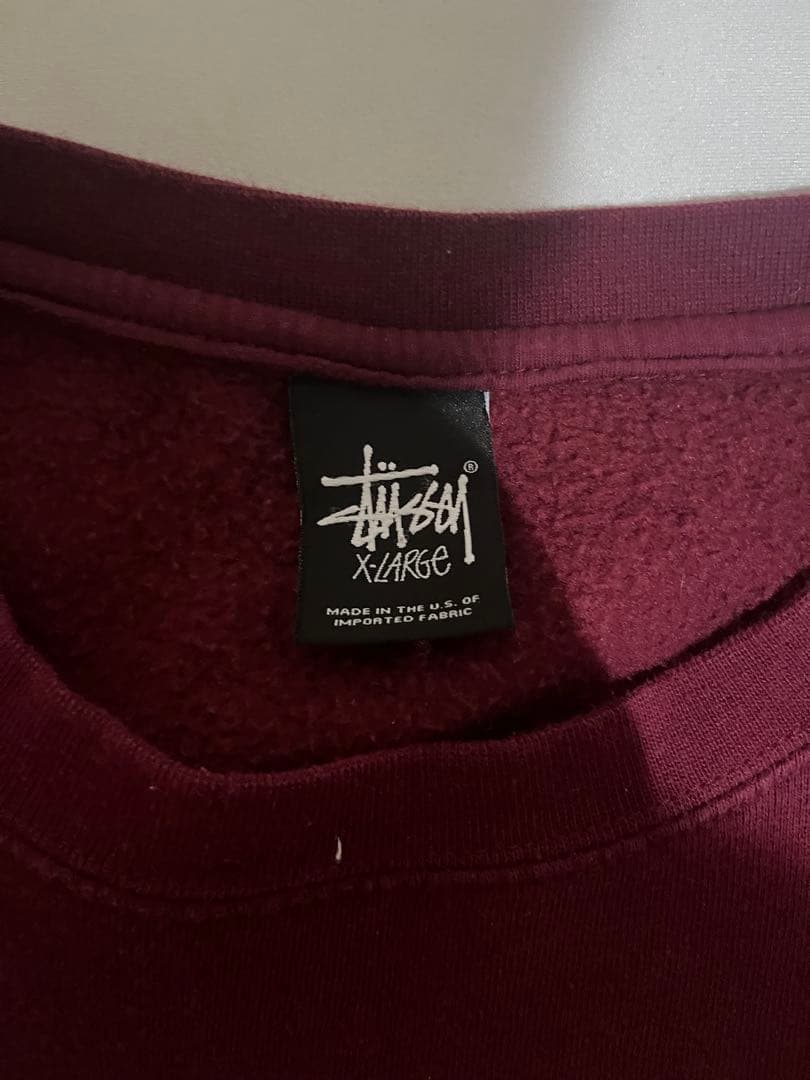 90s STUSSY バーガンディ トレーナー