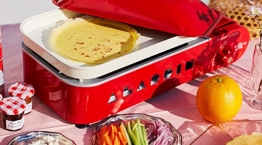 新品 アラジン SAG-RS21B ポータブル ガス ホットプレート 赤 ③