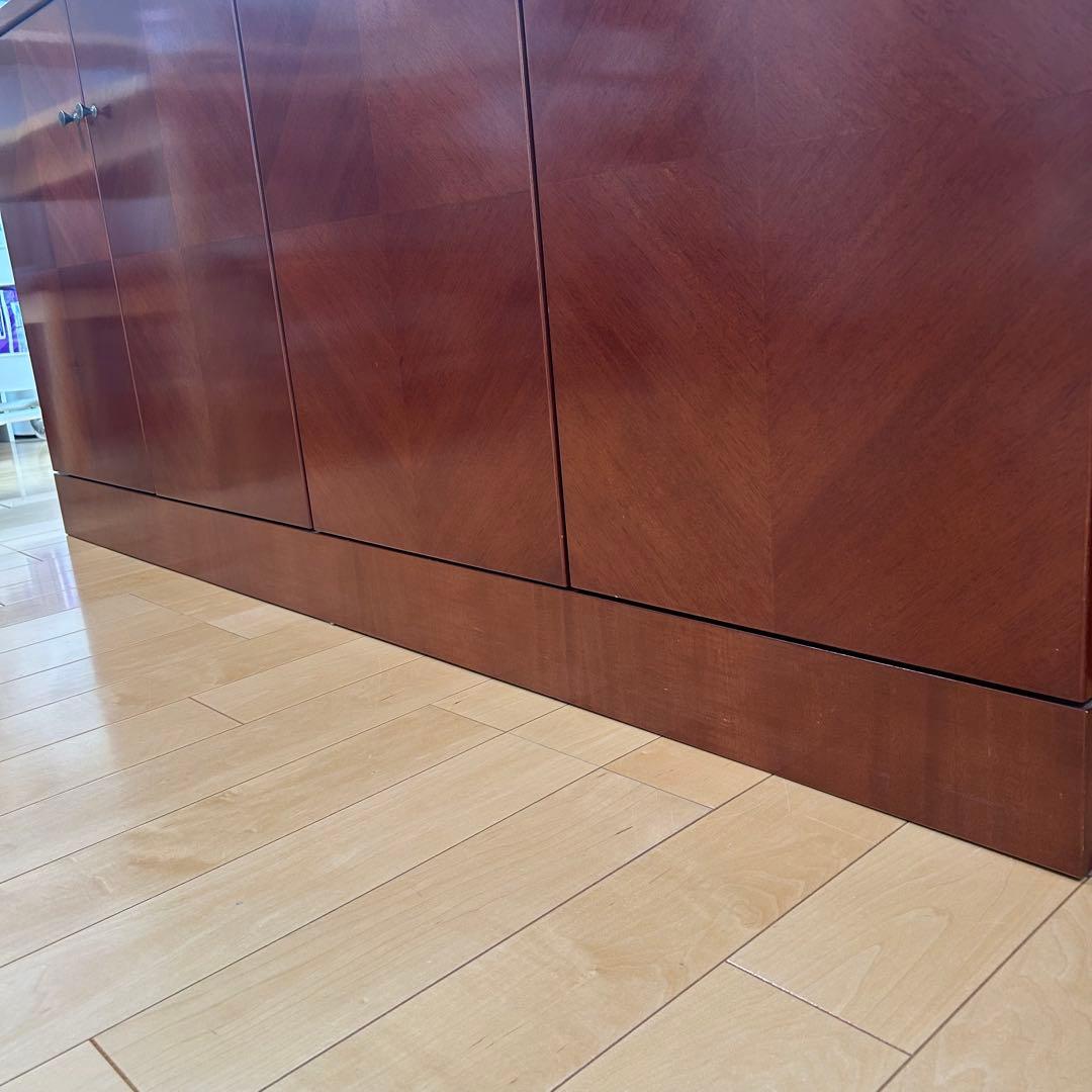 極希少カリモク　アラード　突板　ダイヤモンド貼り　サイドボード　キャビネット