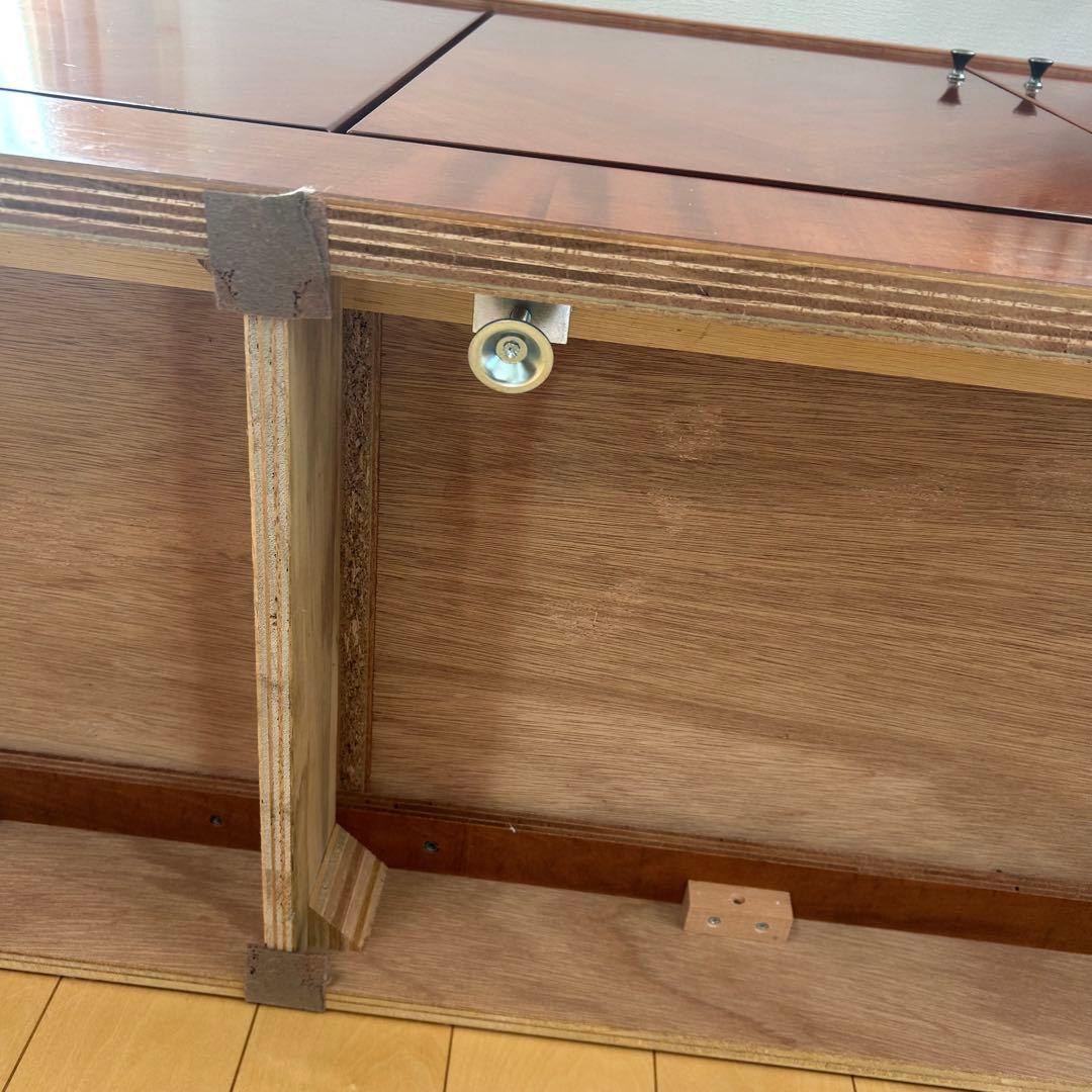 極希少カリモク　アラード　突板　ダイヤモンド貼り　サイドボード　キャビネット