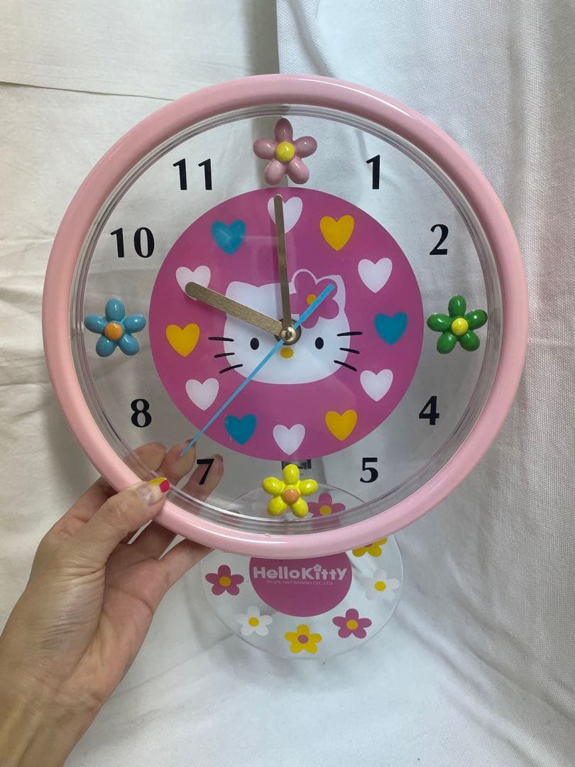 希少！ハローキティ カオハナ！1997年製壁掛け時計