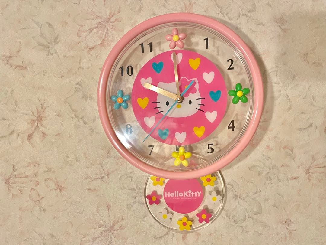 希少！ハローキティ カオハナ！1997年製壁掛け時計