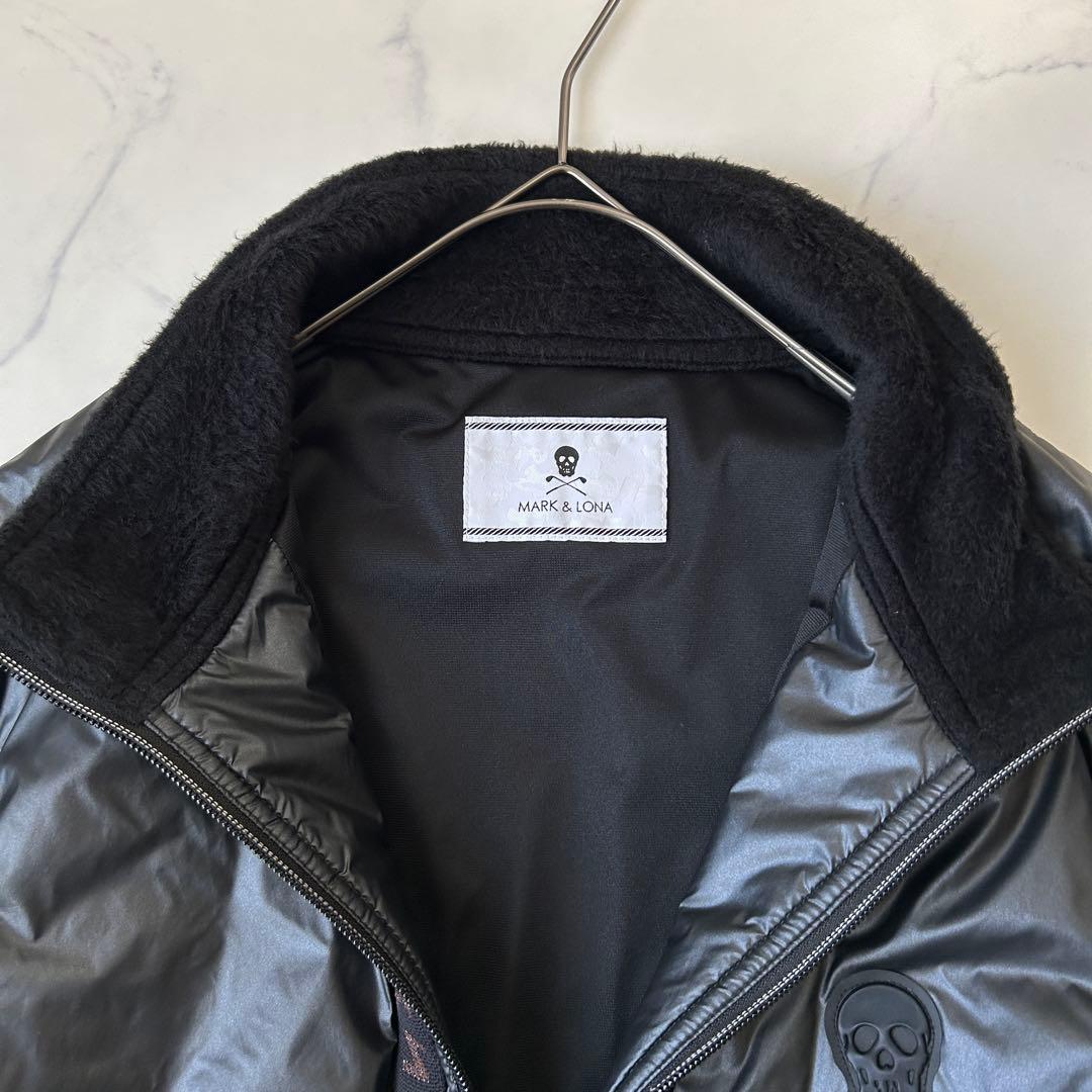 MARK & LONA ダウンジャケット ハイブリッド スカルロゴ ダブルジップ