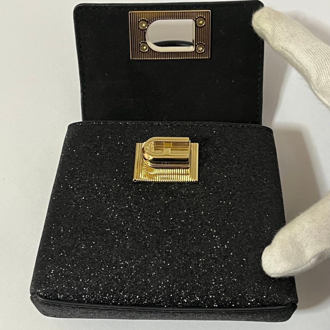 極美品✨フルラ　1927 2way ショルダーバッグ　ミニバッグ　グリッター　黒