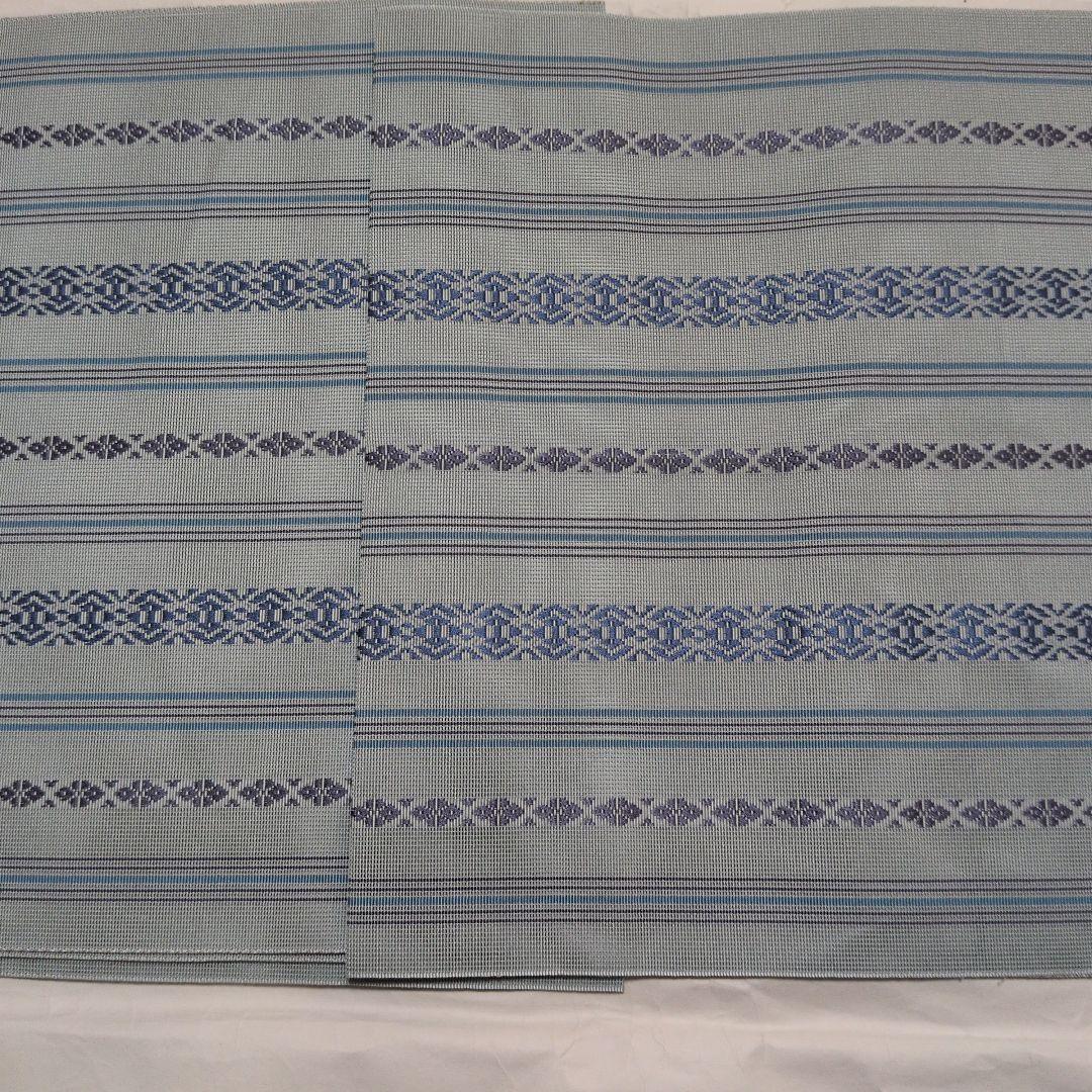 博多織 紗八寸名古屋帯 青系