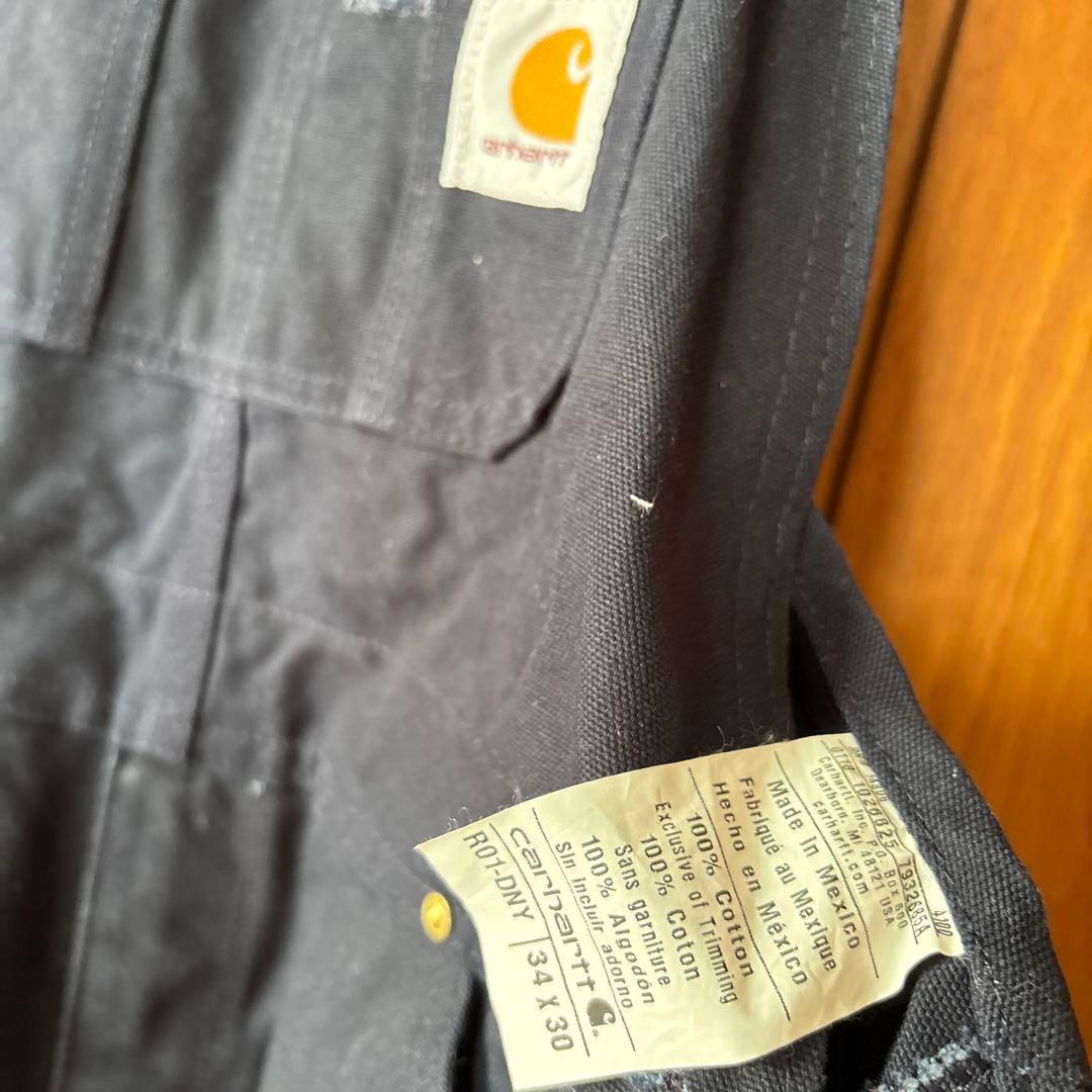 Carhartt ネイビーオーバーオール 34-30