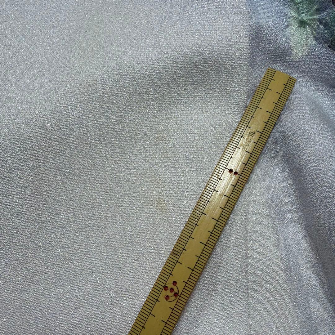 H*す様 ■E5752■正絹■グレイ　ラメ　辻が花絞り　袷　訪問着■丈162裄6