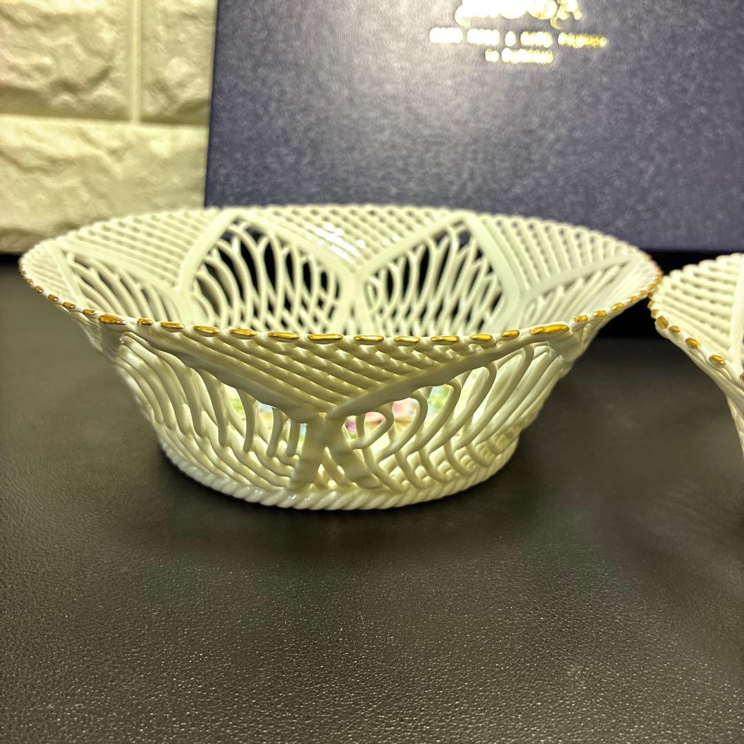 MOGA モガ ルーマニア レースバスケット 陶器 2個セット