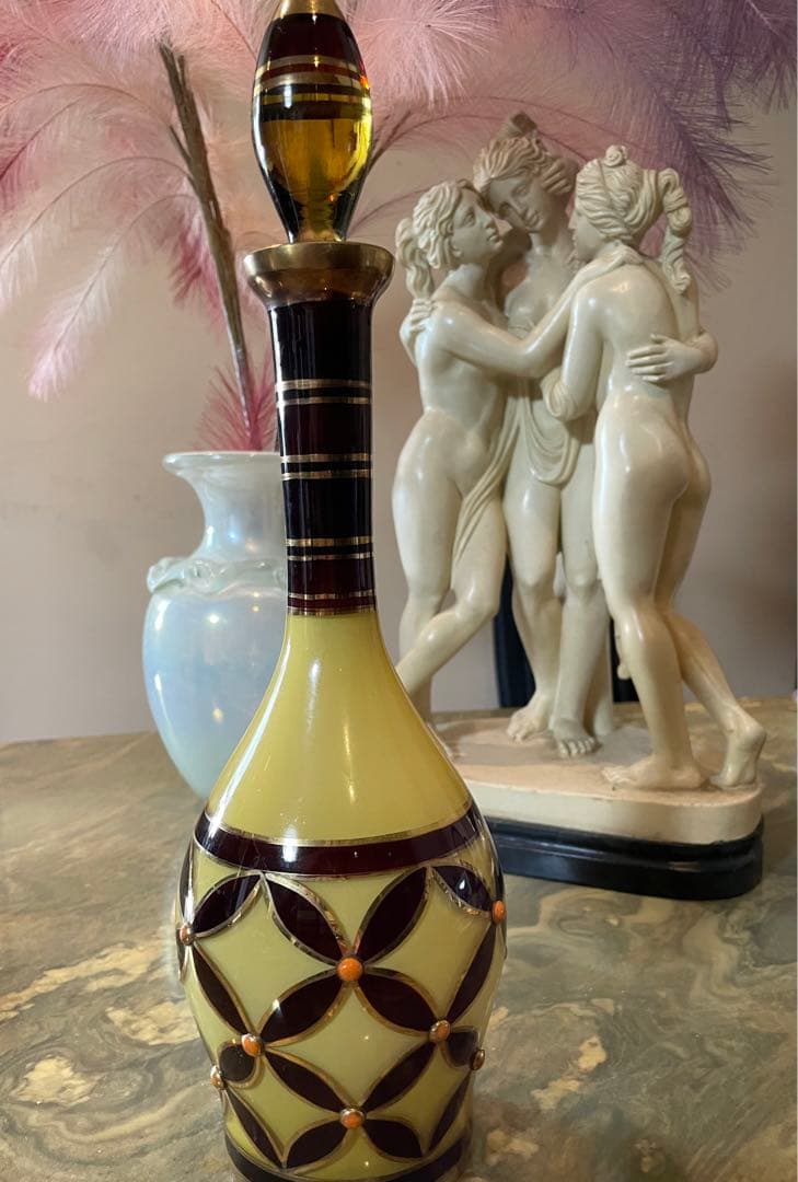 希少！レア！アンティーク1950年代チェコスロバキア製デカンタ