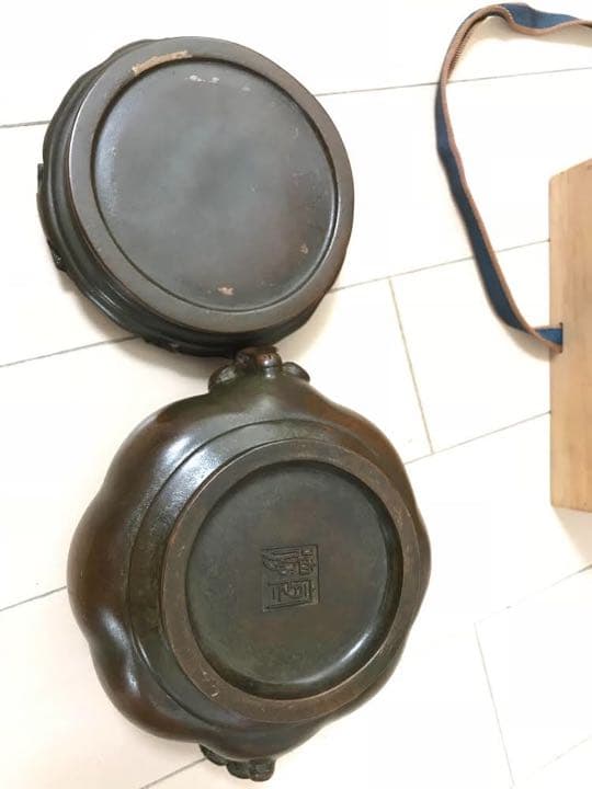 宣徳香炉　木箱付