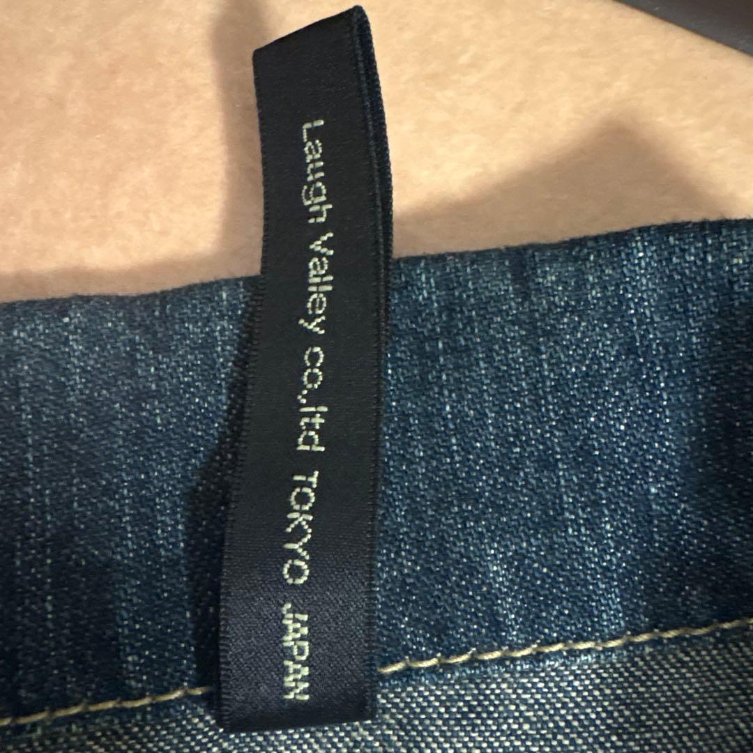 glambグラム デニムつなぎ バックプリント オールインワン ヴィンテージ加工