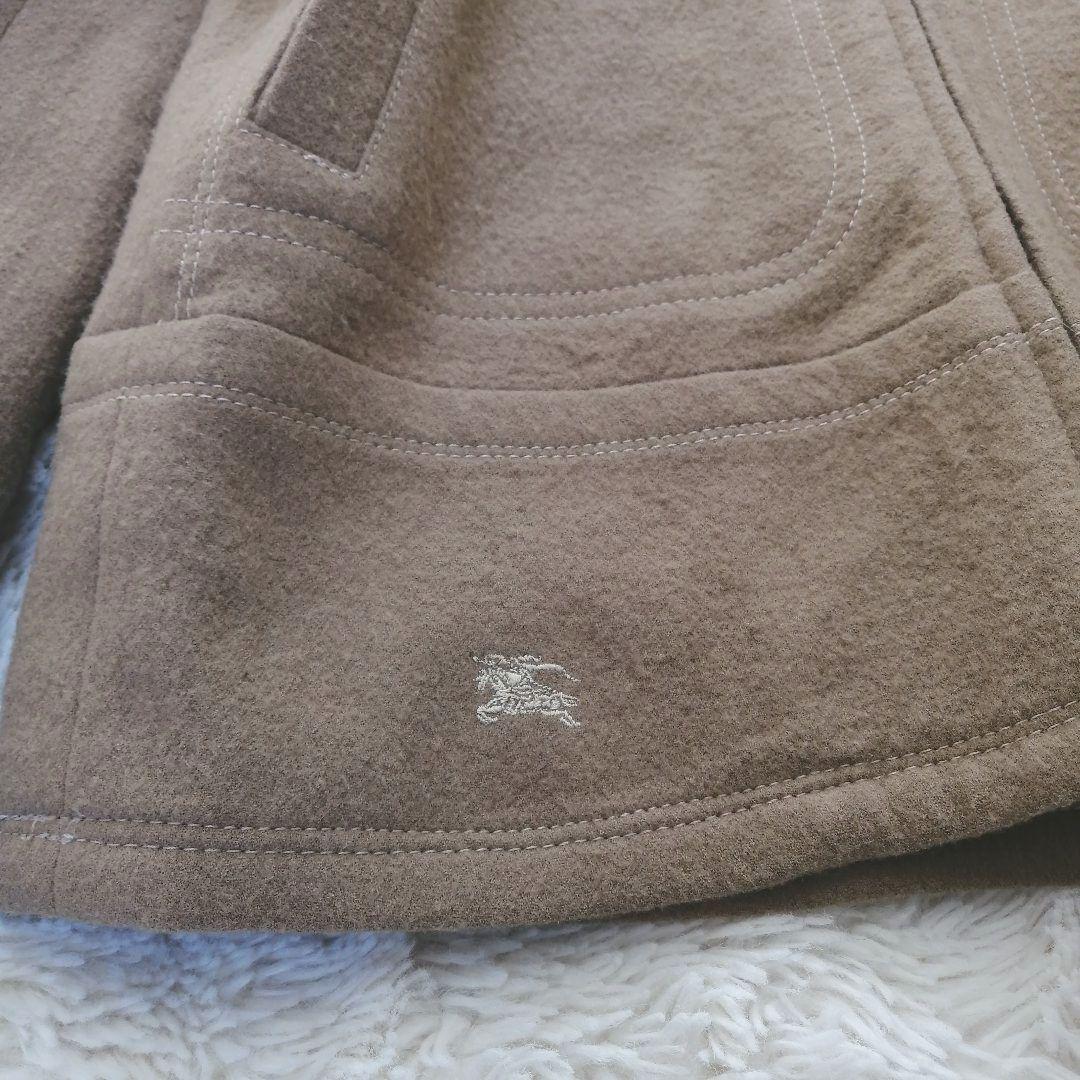 BURBERRY バーバリー ブルーレーベル ウール キャメル フードファー