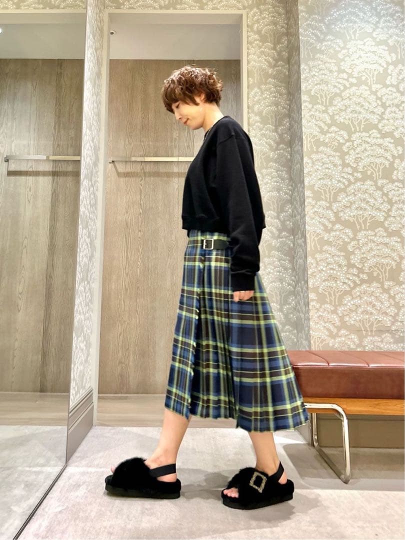 ユナイテッド アローズ ビジューフェイクファーバックストラップサンダル　37