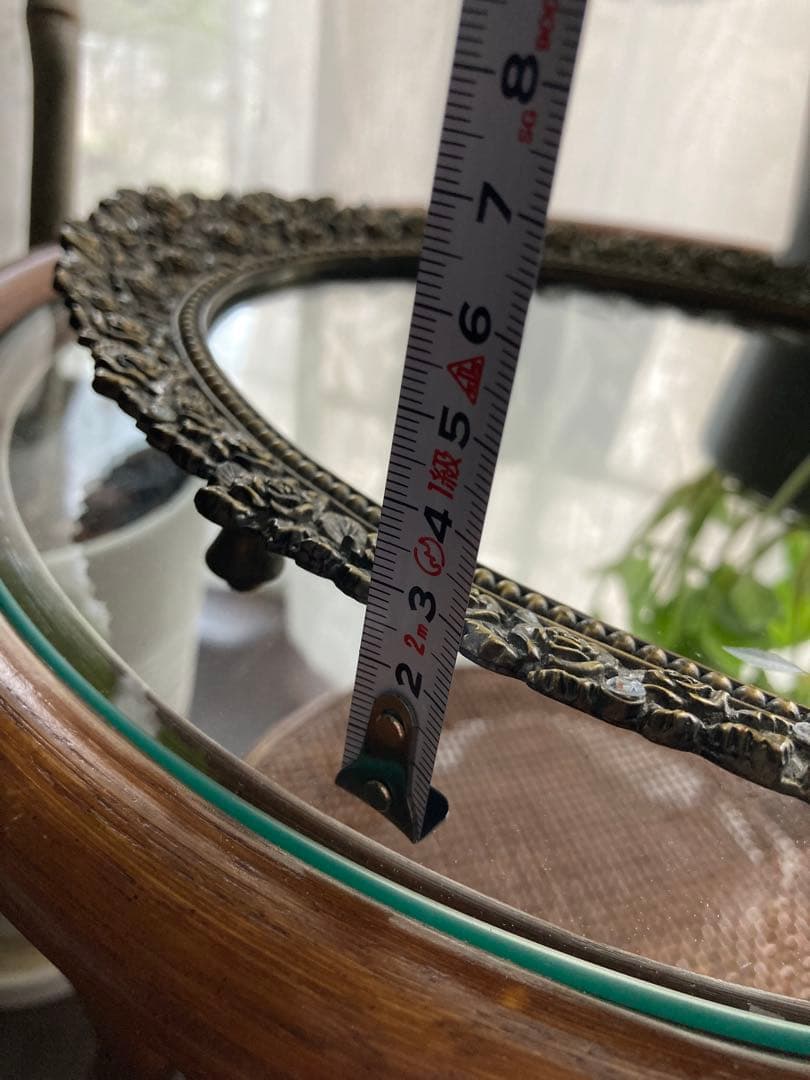 装飾的な楕円形ガラストレイ