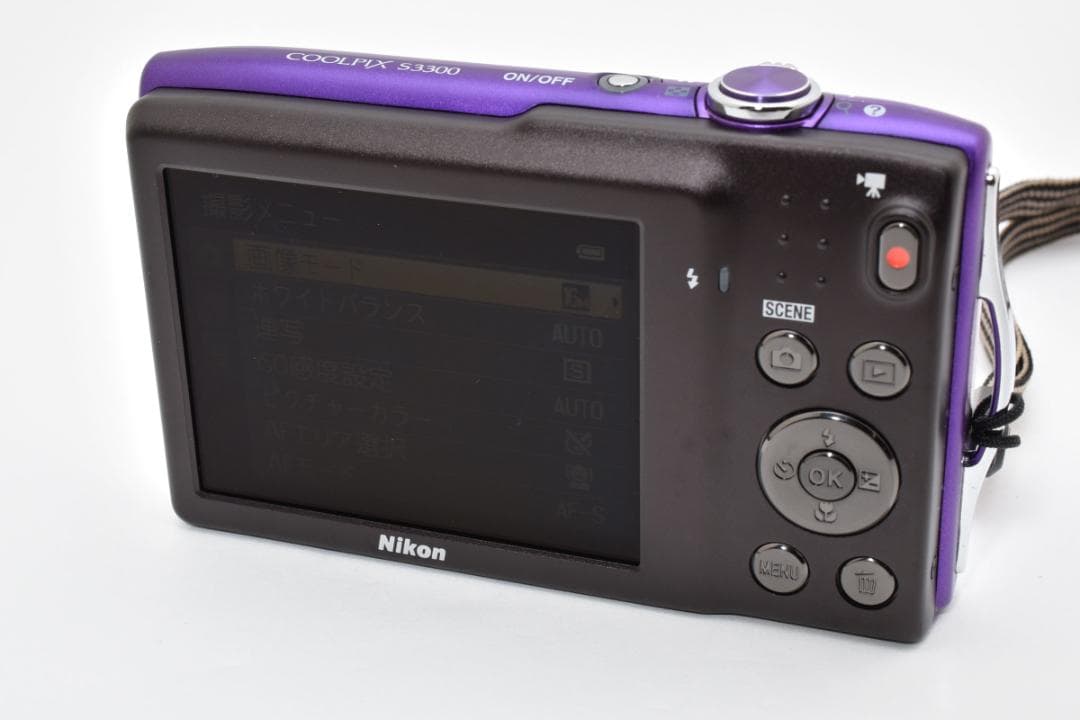 【美品】Nikon COOLPIX S3300 パープル　動作確認済