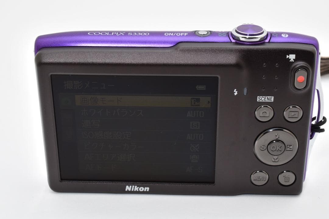 【美品】Nikon COOLPIX S3300 パープル　動作確認済