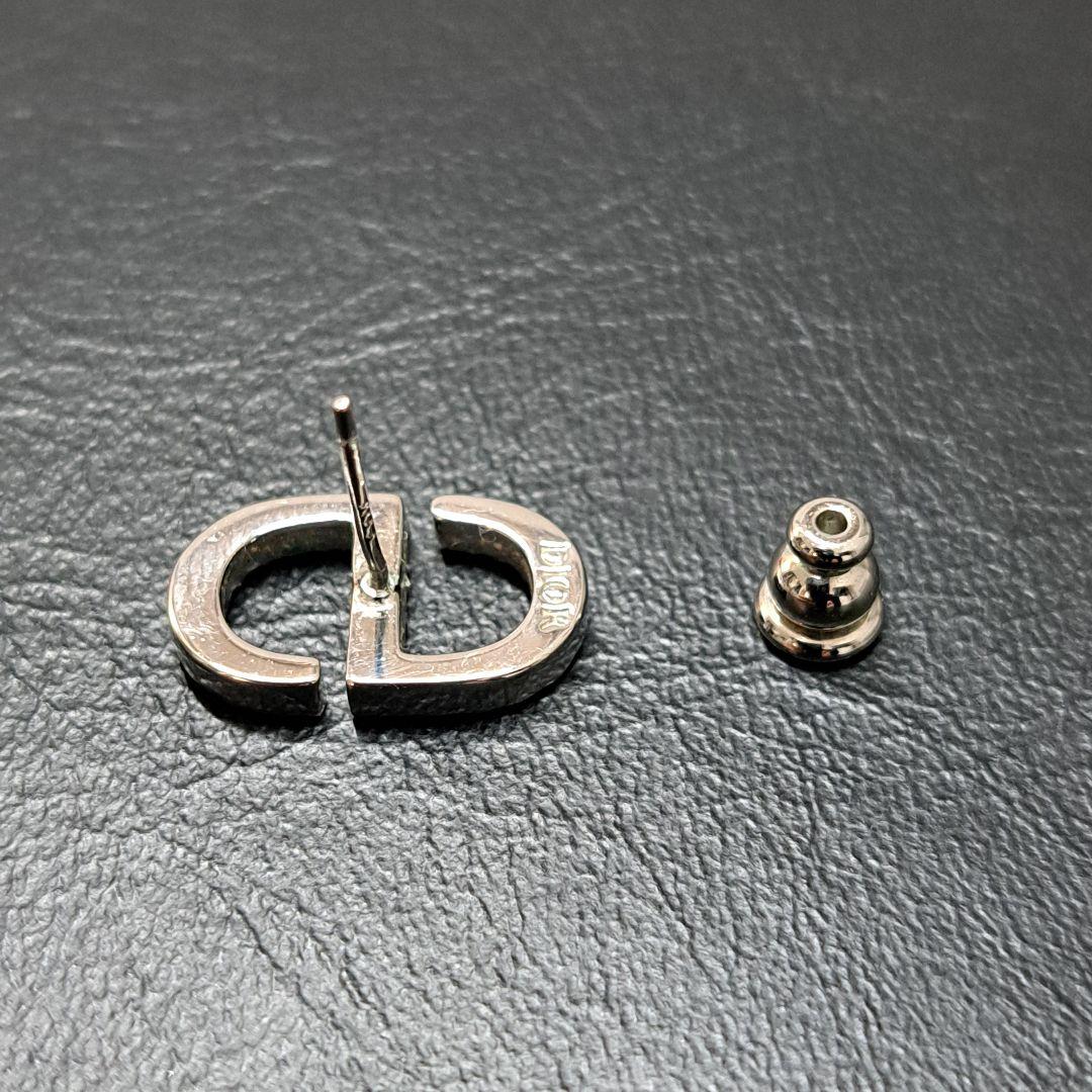 美品 DIOR ディオール ピアス petit CD ミニスタッド シルバー