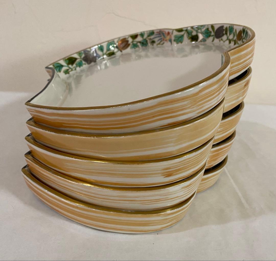 ちょっと大振りの向付　口替皿5枚　懐石道具　茶道具