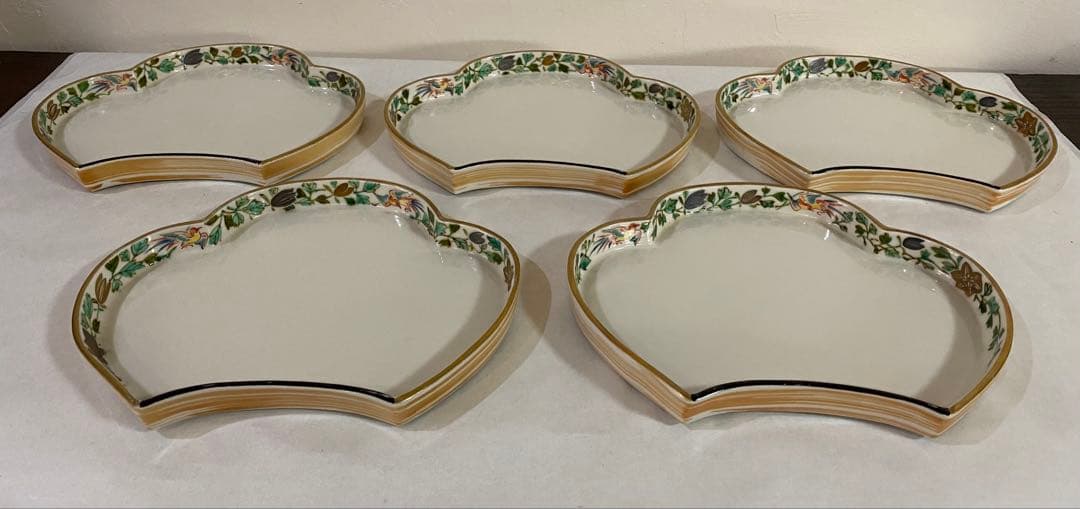 ちょっと大振りの向付　口替皿5枚　懐石道具　茶道具