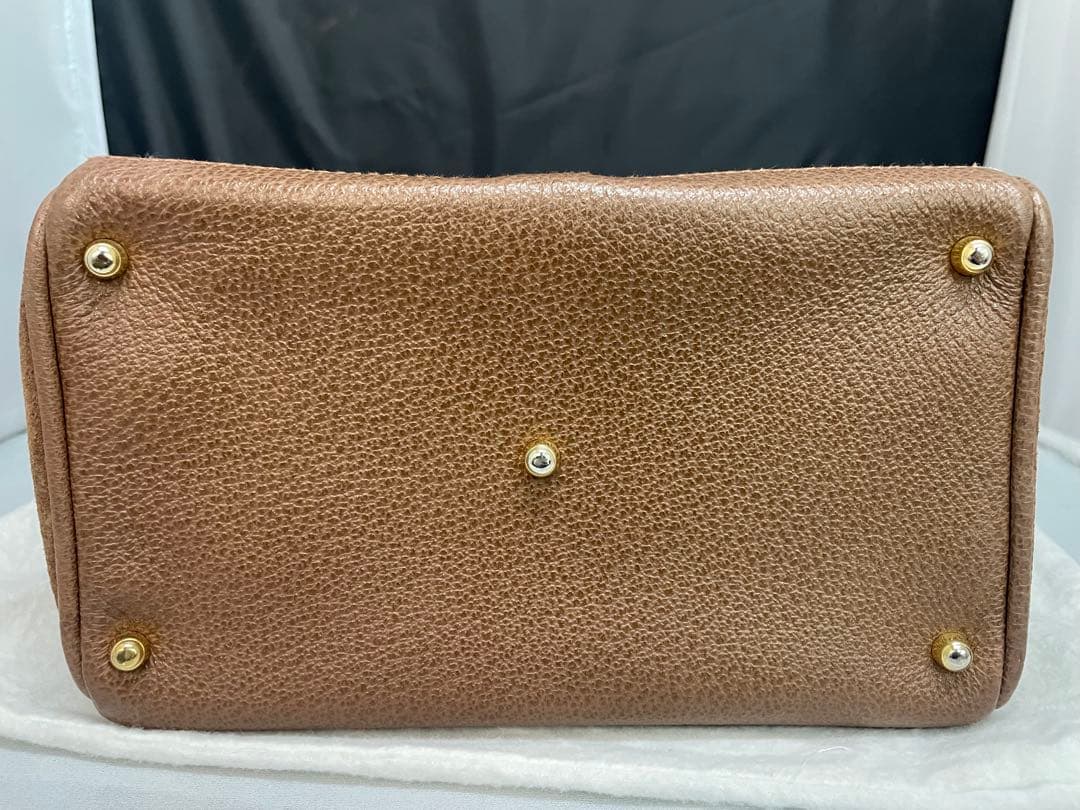 GUCCI グッチ　バンブー　スエード　ブラウン　ショルダー　バンド　2way