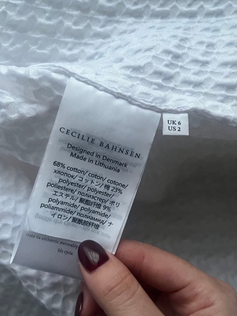 cecilie bahnsen selena top キャミ 白 UK6