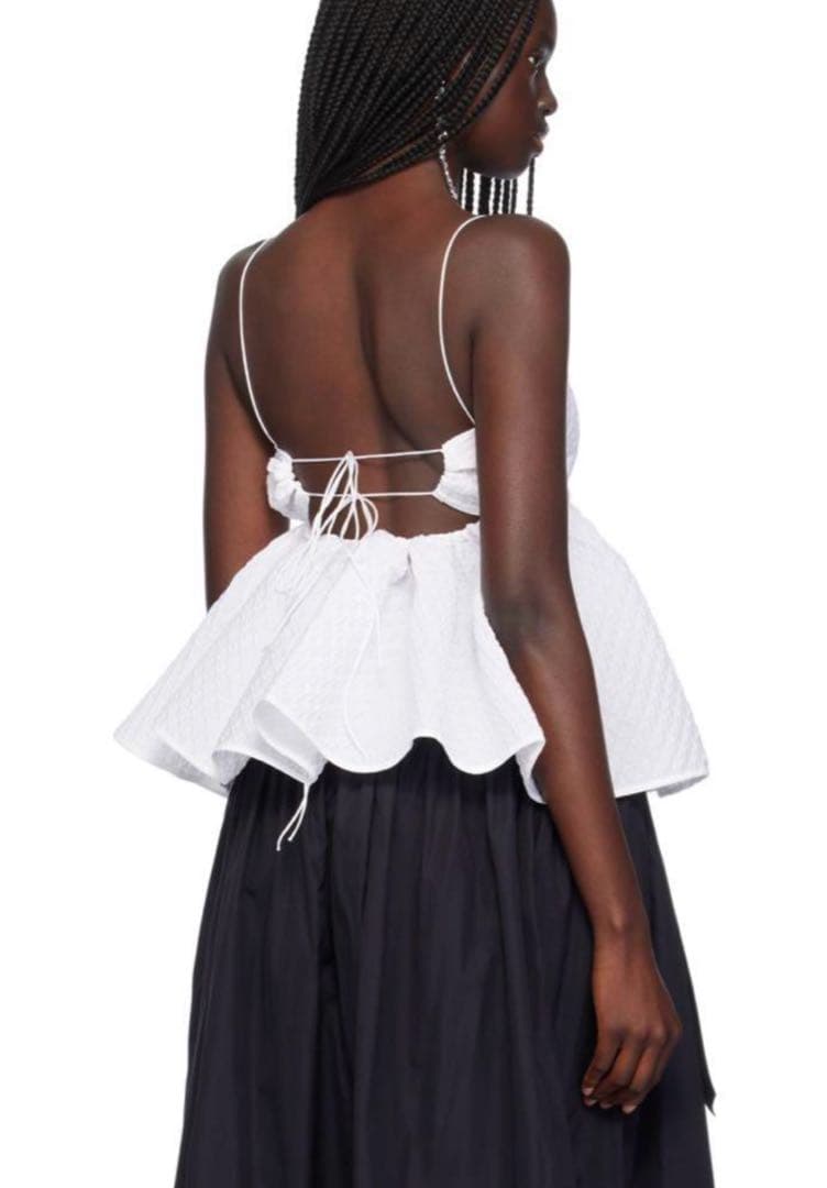 cecilie bahnsen selena top キャミ 白 UK6