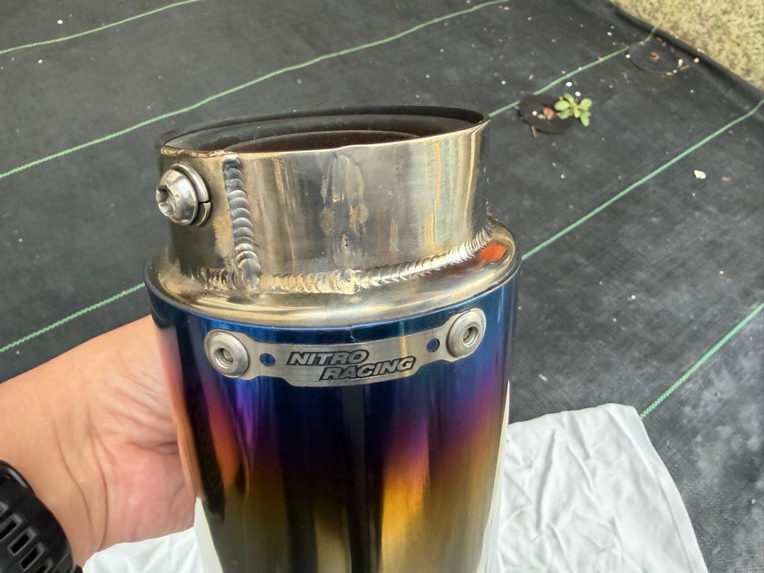 ナイトロレーシング コニカルチタンサイレンサー V1 300mmヒートポリッシュ