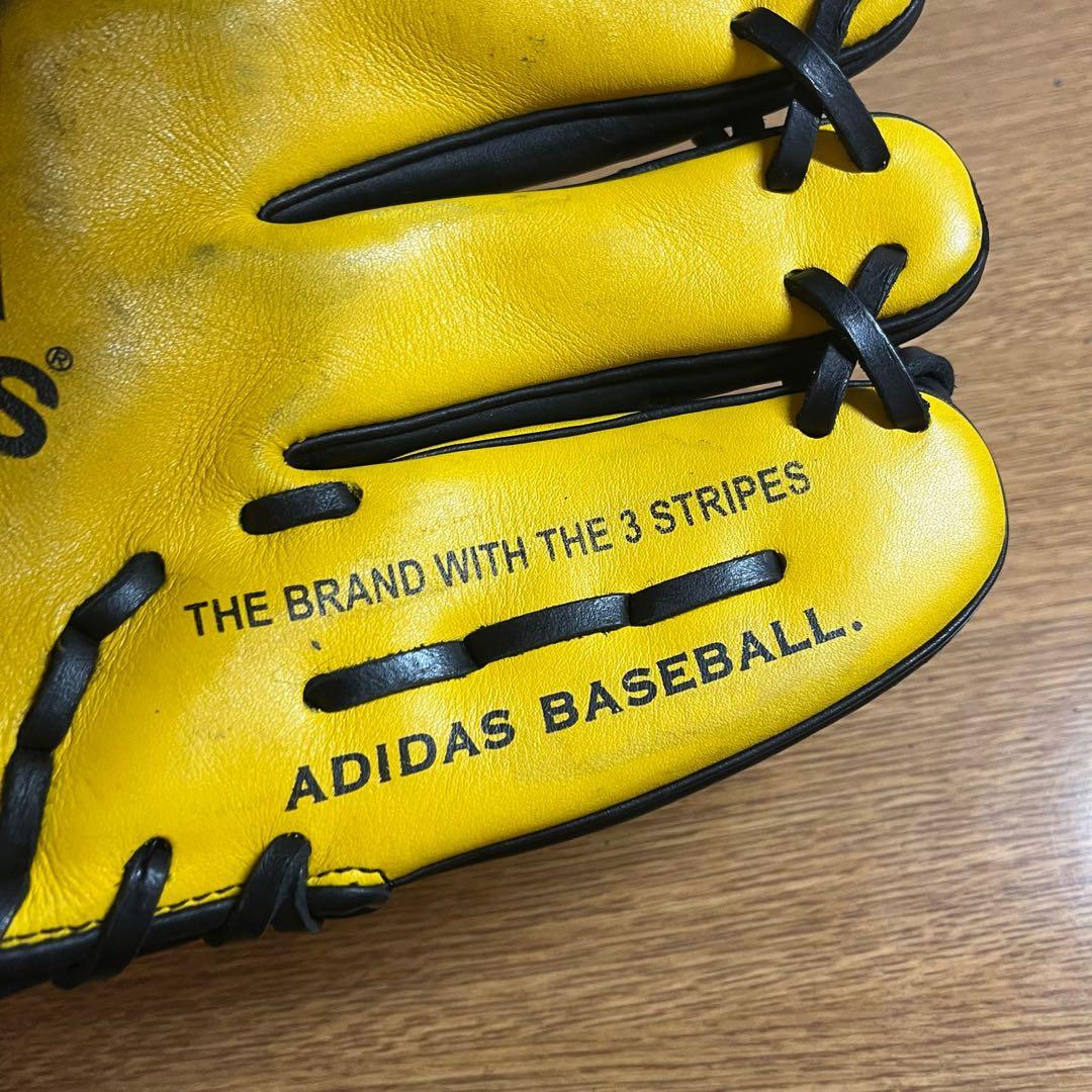 adidas 一般軟式 野球用 グローブ グラブ イエロー/ブラック 内野用