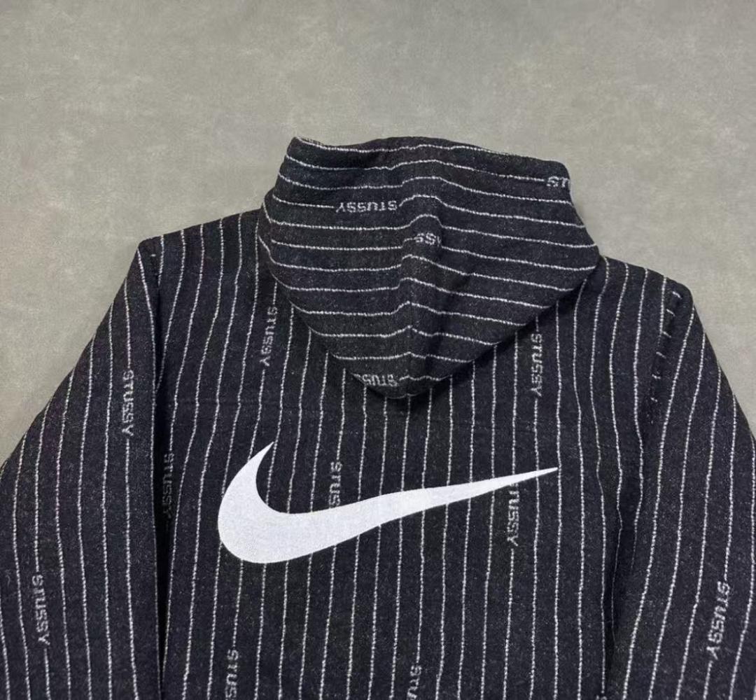 美品Stussy x Nike ストライプ柄ジャケット M