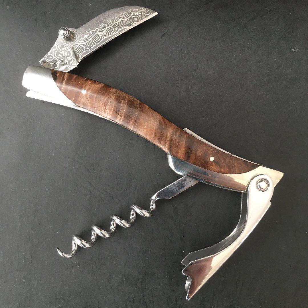 ATHRO アスロ ソムリエナイフ バールウッド ダマスカスシリーズ