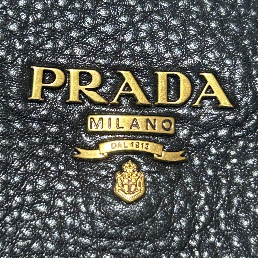 プラダ PRADA ゴールドプレートロゴ レザー ロングブーツ 23cm