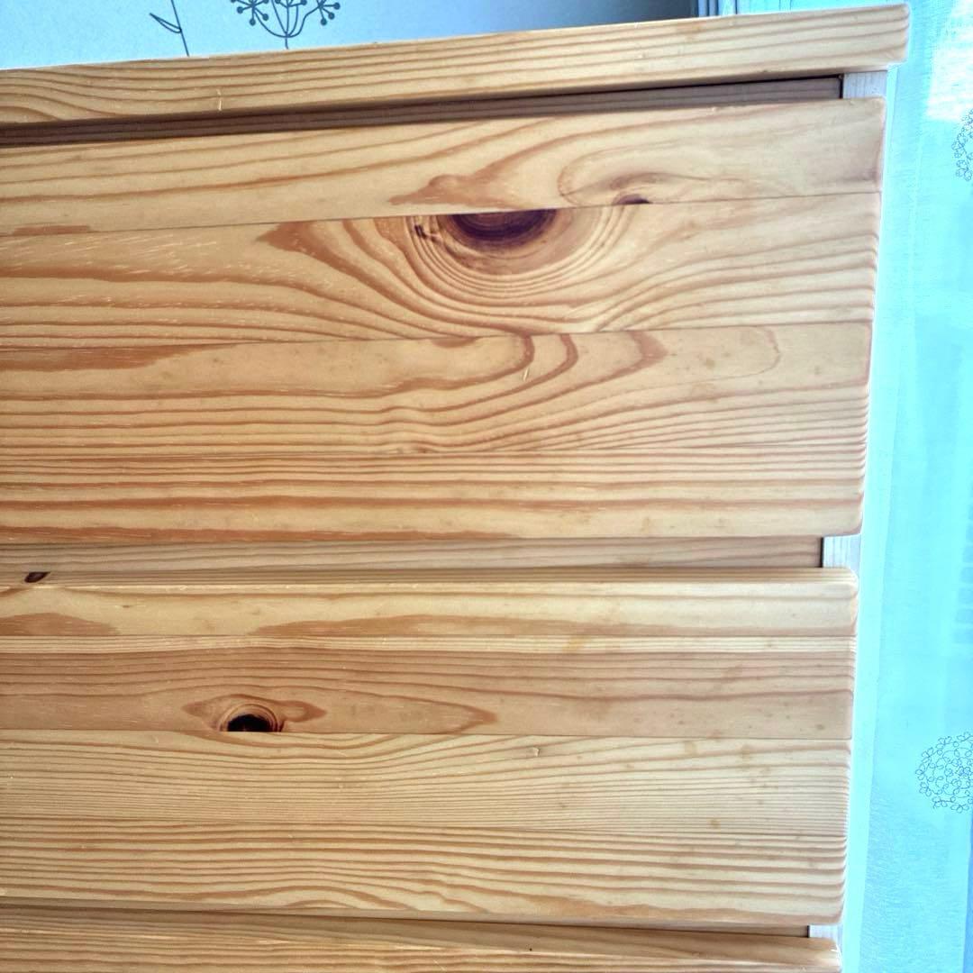 無印良品　パイン材 チェスト　4段 ワイド