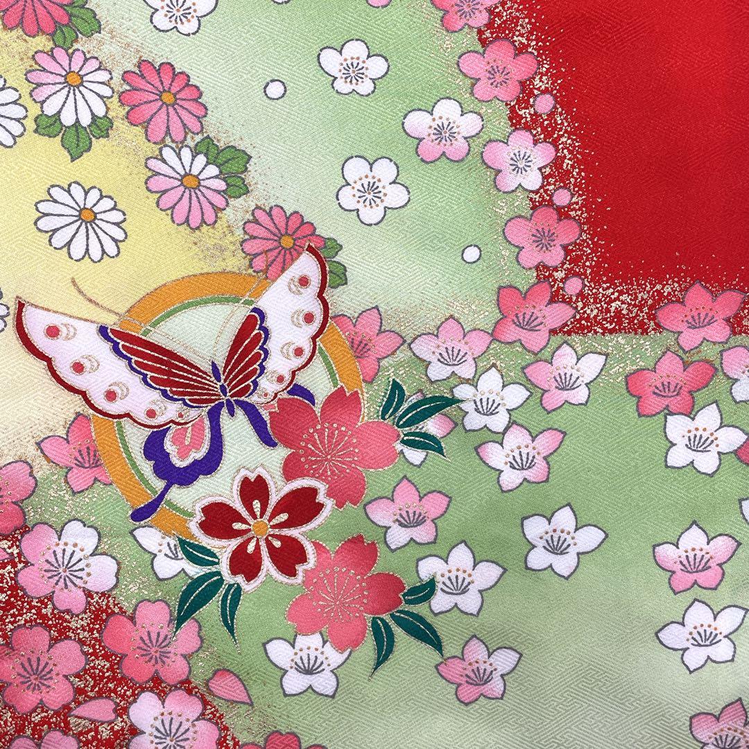 ◎mk-1908　七五三　振袖　着物・襦袢　2点セット　日本製　11-5