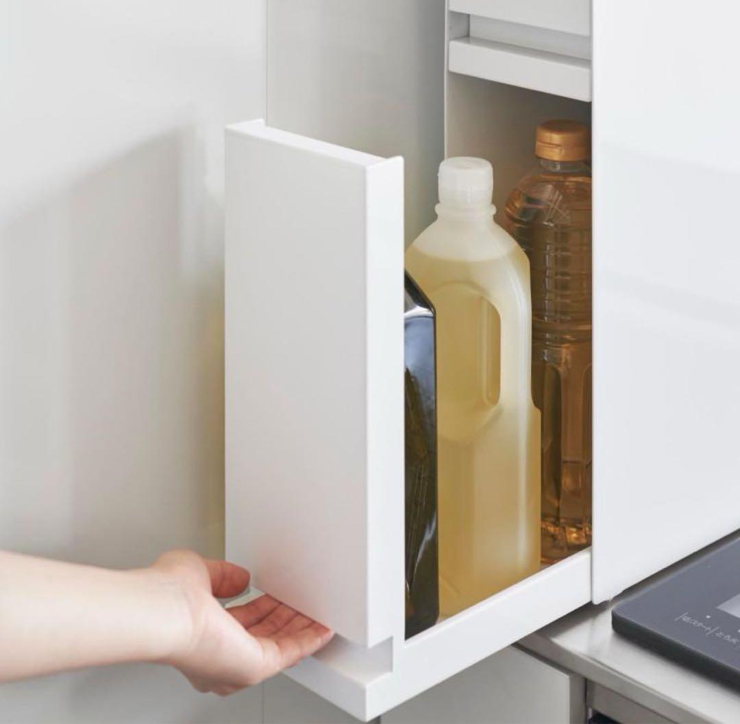 tower/タワー 隠せる調味料ラック 2段　ホワイト　ブラック　おしゃれ